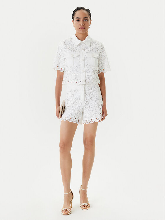 Morgan Morgan Stoffshorts 251-SHENTEL Weiß Wide Leg