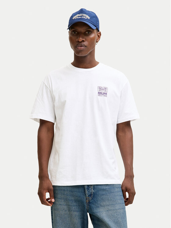 Jack & Jones Tricou Raver 12301189 Alb Relaxed Fit