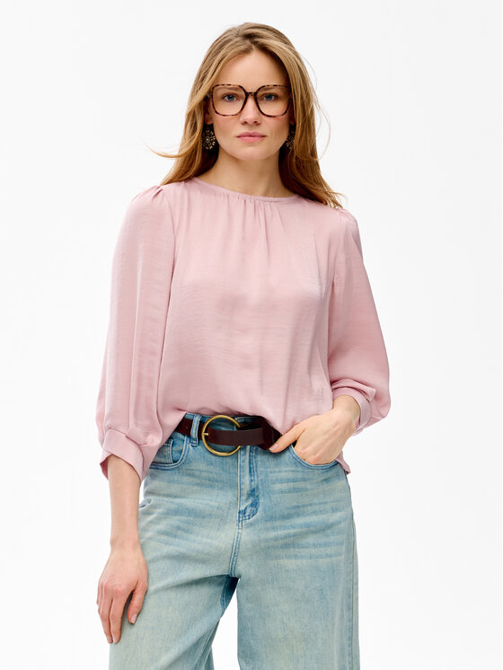 blue shadow blue shadow Bluzka Chic Różowy Regular Fit