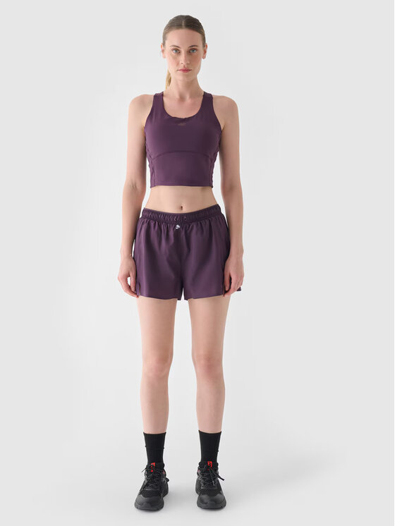 4F 4F Šortky 4FWAW24TFSHF0758-50S Fialová Authentic Slim Fit