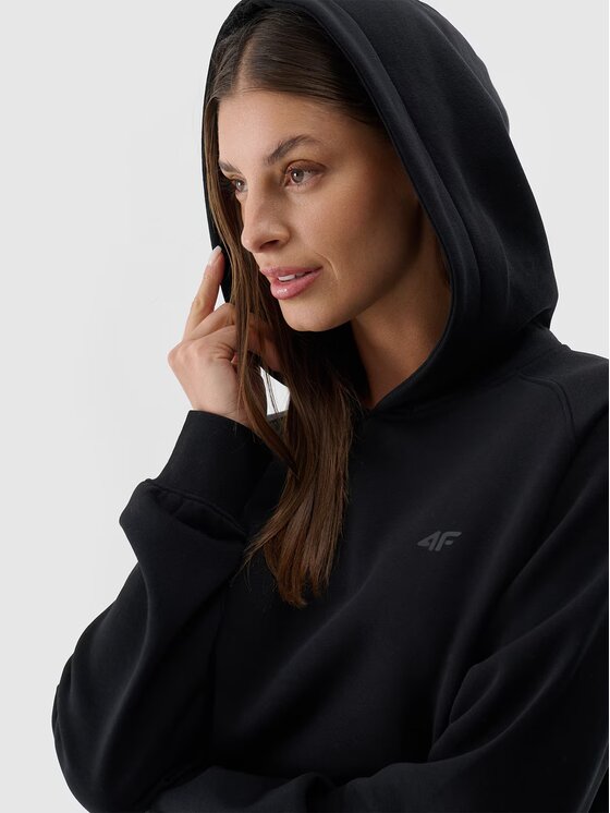 4F 4F Mikina 4FWMM00TSWSF1764-20S Čierna Regular Fit