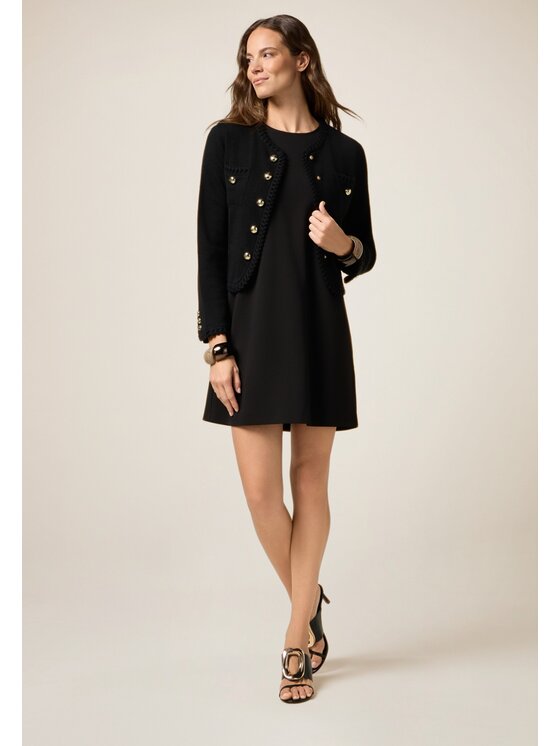 Oltre Oltre Vestito da giorno 7020R004974N033 Nero A-Line Fit