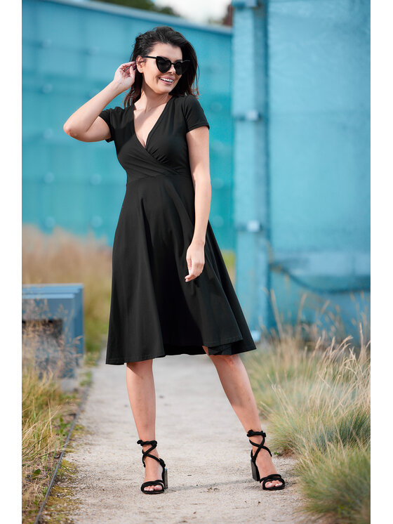 Infinite You Infinite You Sukienka letnia M292 Czarny Basic Fit