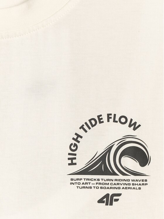 4F 4F T-Shirt 4FRSS26TTSHM4296-11S Bílá Regular Fit