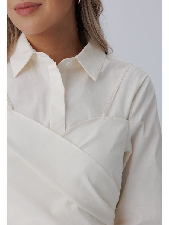 LAURELLA LAURELLA Každodenné šaty 4SS182 Biela Regular Fit