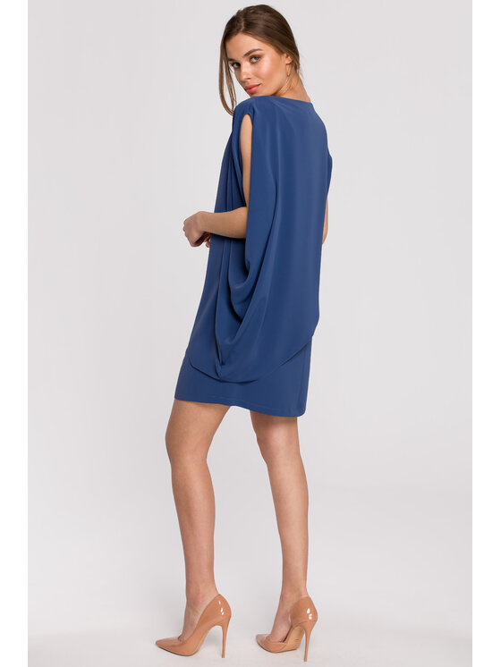Stylove Stylove Každodenné šaty S262 Modrá Regular Fit