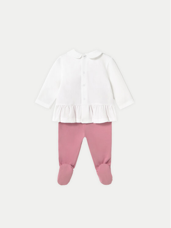 Mayoral Mayoral Set de bluză și pantaloni cu botoșei 1586 Roz Regular Fit