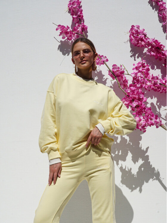 LilaLou LilaLou Dres Poli Żółty Regular Fit