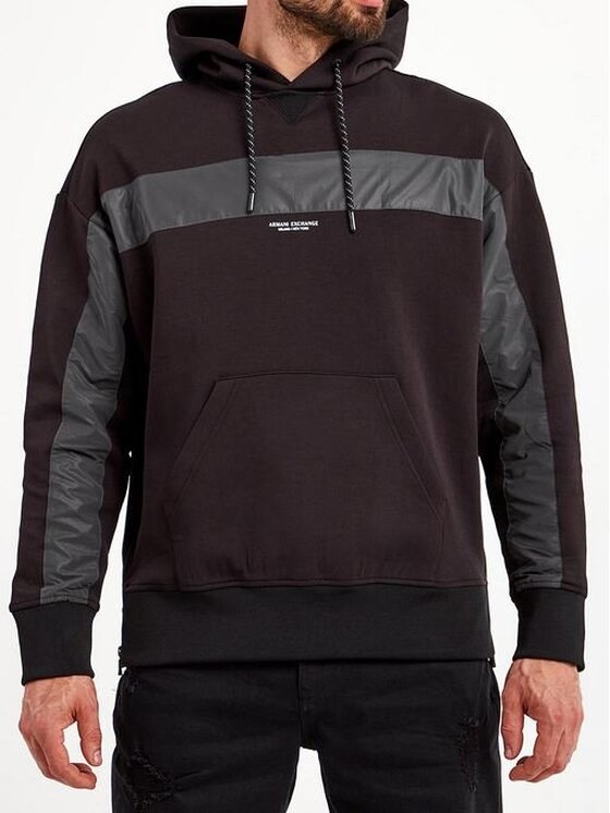 Armani Exchange Armani Exchange Mikina 3LZMLF ZJZGZ 1200 Černá Regular Fit