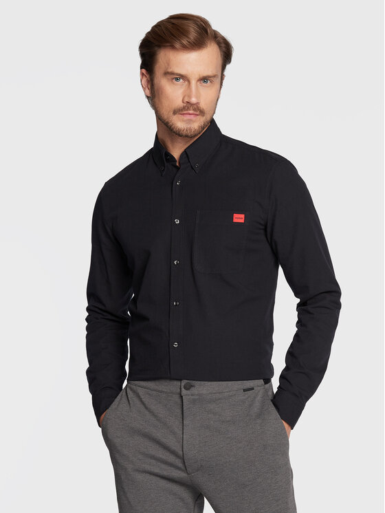 Férfi HUGO Ing, Méret: XL, Fekete, Evito 50479302