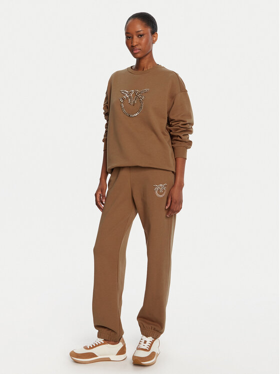 PINKO PINKO Pantaloni da tuta Plumcake 104790 A2RO Marrone Regular Fit