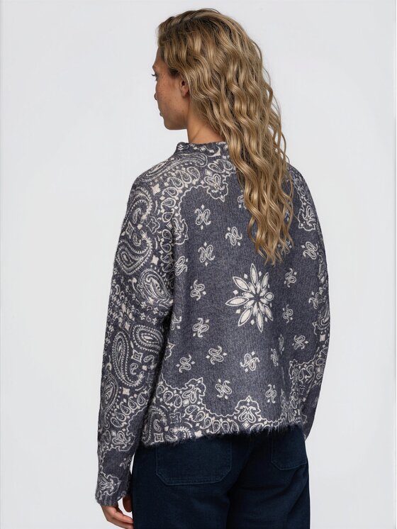 Ombre Ombre Svetr OW-SW-E0050 Tmavě šedá Regular Fit