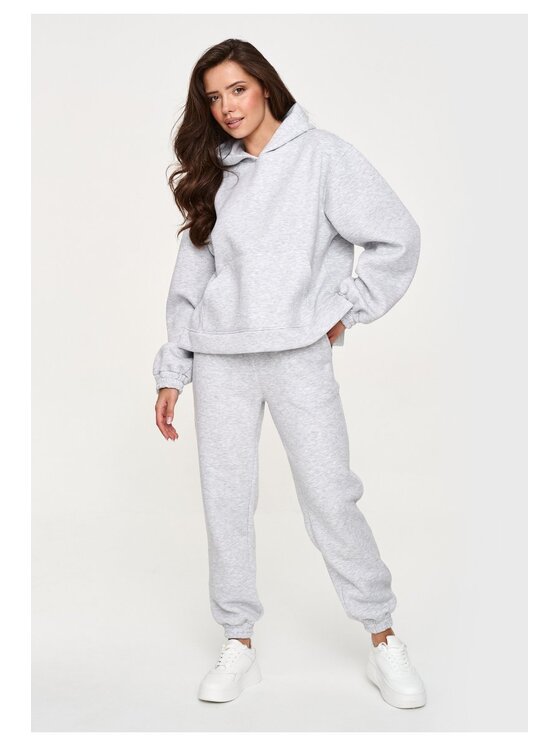 Makadamia Makadamia Dres M948 Szary Loose Fit
