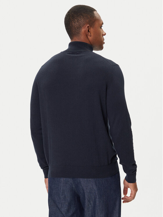 Bugatti Bugatti Rollkragenpullover 7700-85520D Dunkelblau Regular Fit