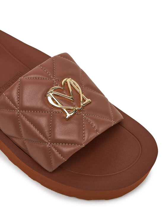 LOVE MOSCHINO LOVE MOSCHINO Klapki JA28014I1MIE0201 Brązowy