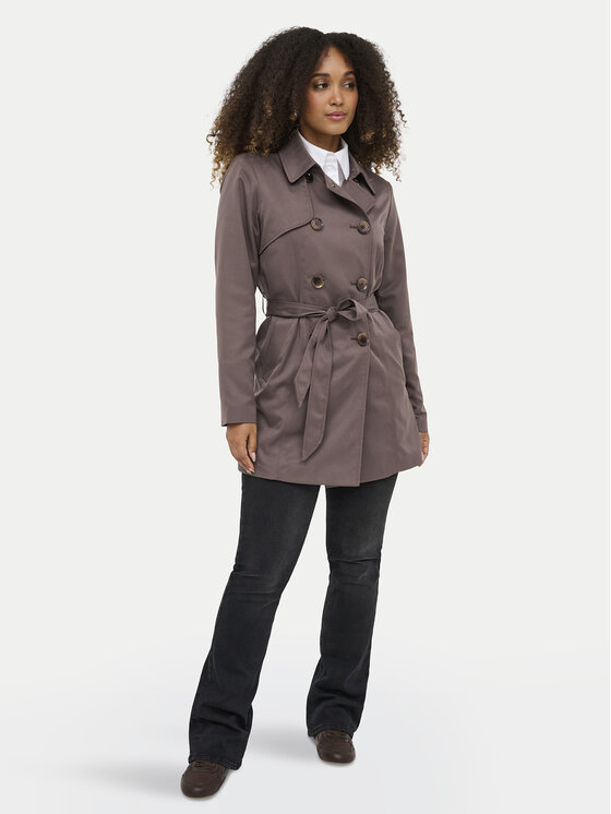 ONLY ONLY Trencz Valerie 15191821 Brązowy Regular Fit