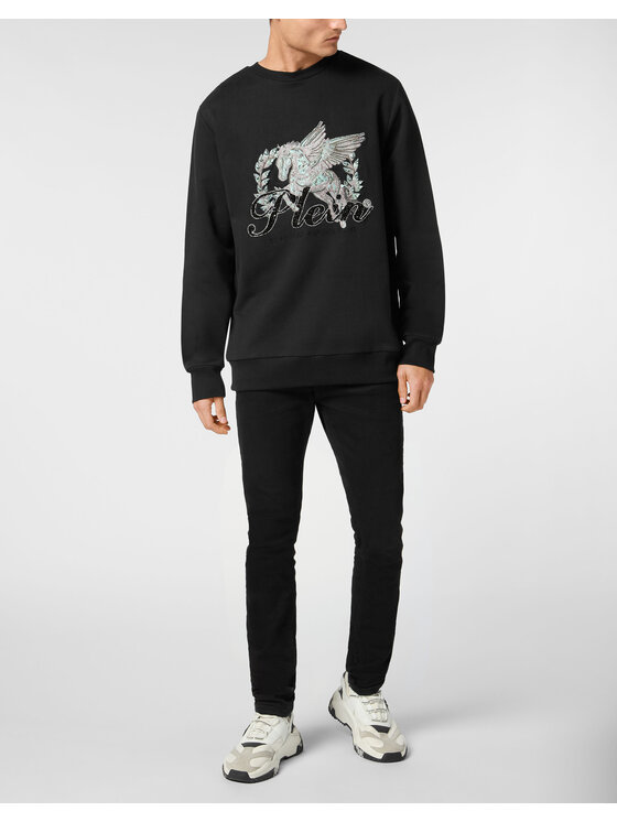 PHILIPP PLEIN PHILIPP PLEIN Bluza 23427 Czarny Regular Fit