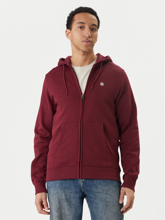 Element Element Majica dugih rukava Icon Embroidery ELYFT00199 Tamnocrvena Regular Fit