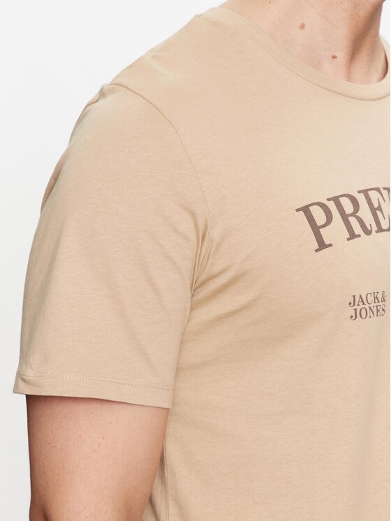 Jack & Jones Jack & Jones T-Shirt Jprblaalfie 12259673 Brązowy Regular Fit