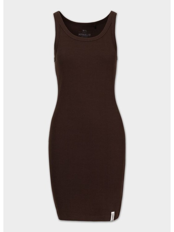 PITBULL PITBULL Sukienka codzienna LAYLA Brązowy ciemny Slim Fit