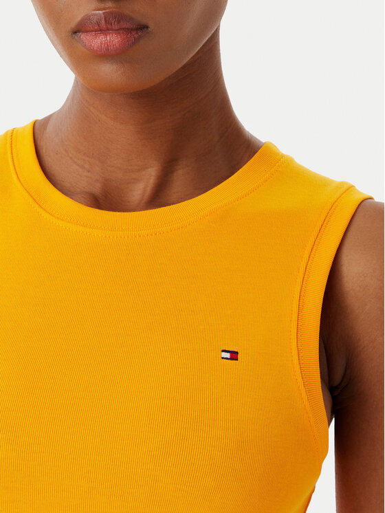 Tommy Hilfiger Tommy Hilfiger Top WW0WW47806 Arancione Slim Fit