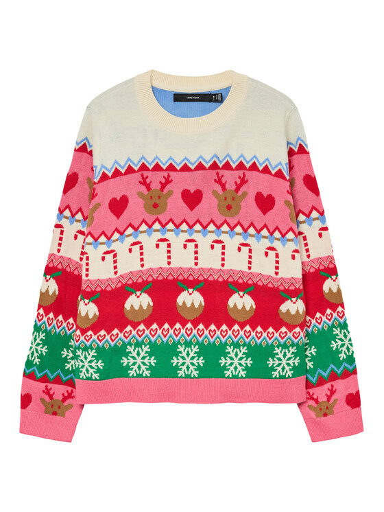 Vero Moda Vero Moda Džemper New Christmas 10334011 Šarena Regular Fit