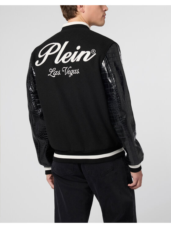 PHILIPP PLEIN PHILIPP PLEIN Kurtka bomber 29071 Czarny Regular Fit