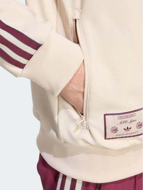 adidas adidas Kurtka wielofunkcyjna Ajax Amsterdam Terrace Icons Beżowy Slim Fit