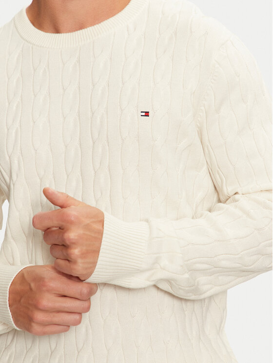 Tommy Hilfiger Tommy Hilfiger Megztinis MW0MW33132 Balta Regular Fit
