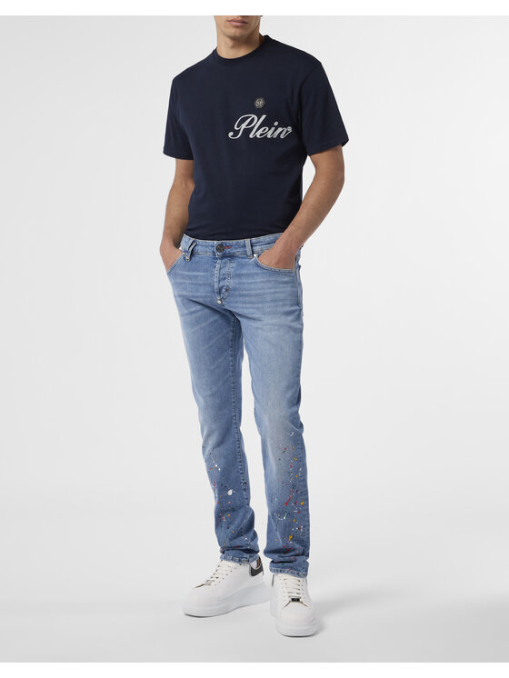 PHILIPP PLEIN PHILIPP PLEIN Jeansy 29789 Niebieski Straight Leg