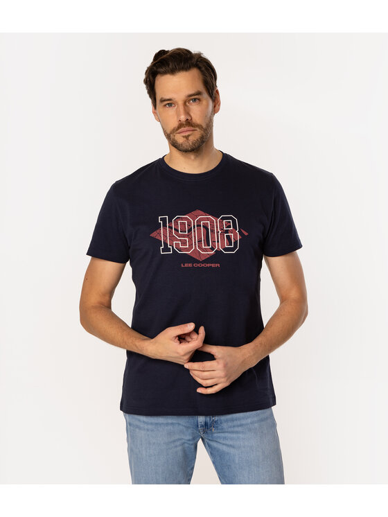 Lee Cooper Lee Cooper T-Shirt DIAMOND4 1160 Granatowy Regular Fit