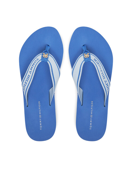 Tommy Hilfiger Žabky Hilfiger Webbing Beach Sandal FW0FW08515 Modrá