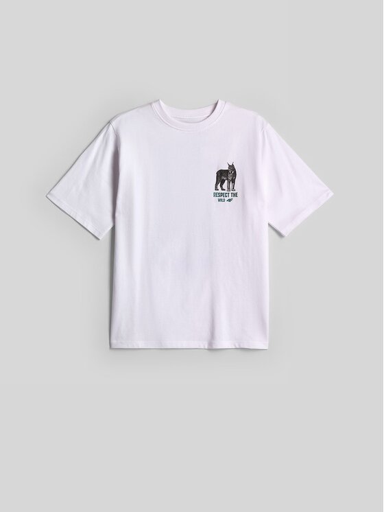 4F 4F T-Shirt 4FJKAW26TTSHM4457-10S Biały Regular Fit