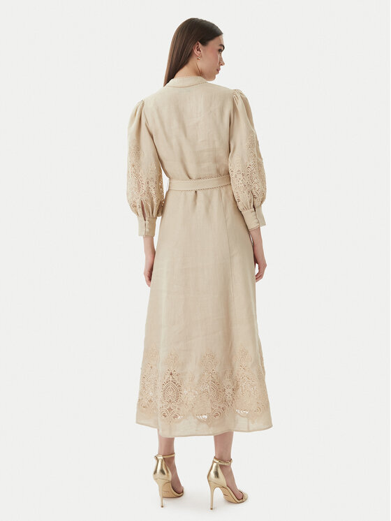 Luisa Spagnoli Luisa Spagnoli Коктейлна рокля Provina 542925 Бежов Regular Fit