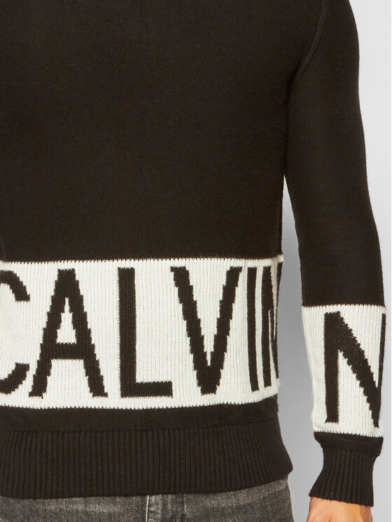 Calvin Klein Jeans Maglione J30J316583 Nero Regular Fit • Modivo.it