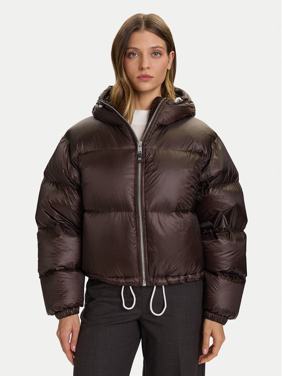 Tommy Hilfiger Tommy Hilfiger Pūkinė striukė WW0WW46541 Ruda Regular Fit