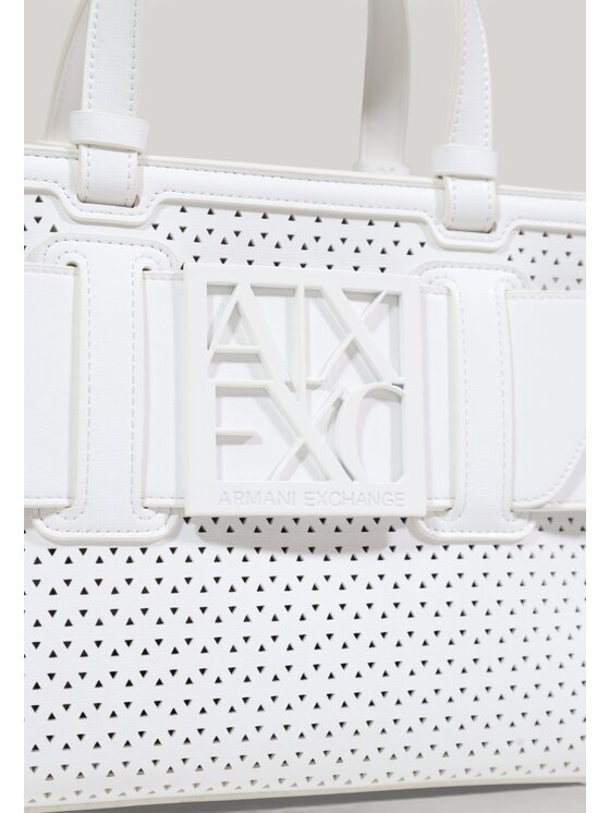 Armani Exchange Armani Exchange Borsetta SHOPPING BAG Bianco