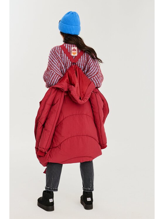 NAOKO NAOKO Kurtka zimowa Montreal Ruby Dream Bordowy Regular Fit