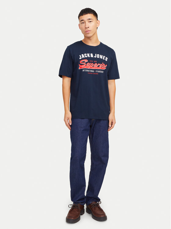 Jack&Jones Jack&Jones Marškinėliai Logo 12268267 Tamsiai mėlyna Standard Fit