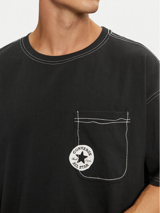 Converse Converse Póló Sketch 10027256-A03 Fekete Standard Fit