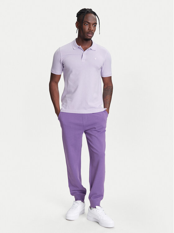 United Colors Of Benetton United Colors Of Benetton Polokošile 3WG9U301Z Fialová Slim Fit