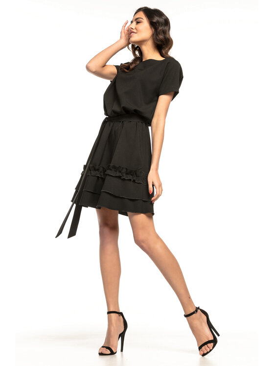Tessita Tessita Sukienka koktajlowa T267 Czarny A-Line Fit