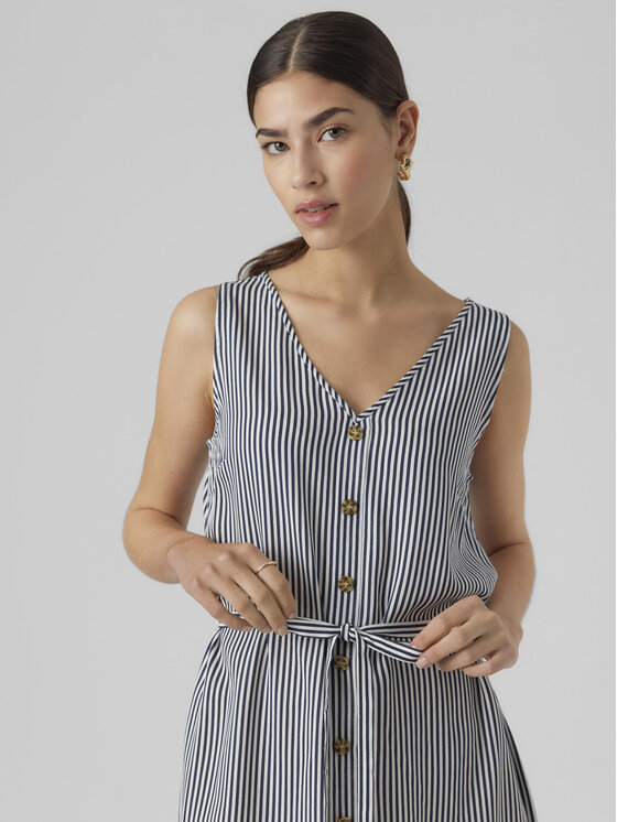 Vero Moda Vero Moda Nyári ruha Bumpy 10286519 Sötétkék Regular Fit