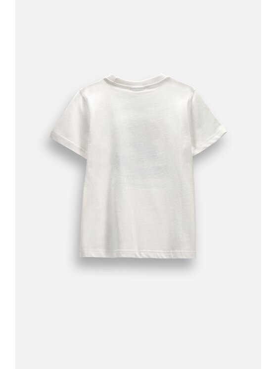 Coccodrillo Coccodrillo T-Shirt ZC6143204ABK-003 Kremowy Regular Fit