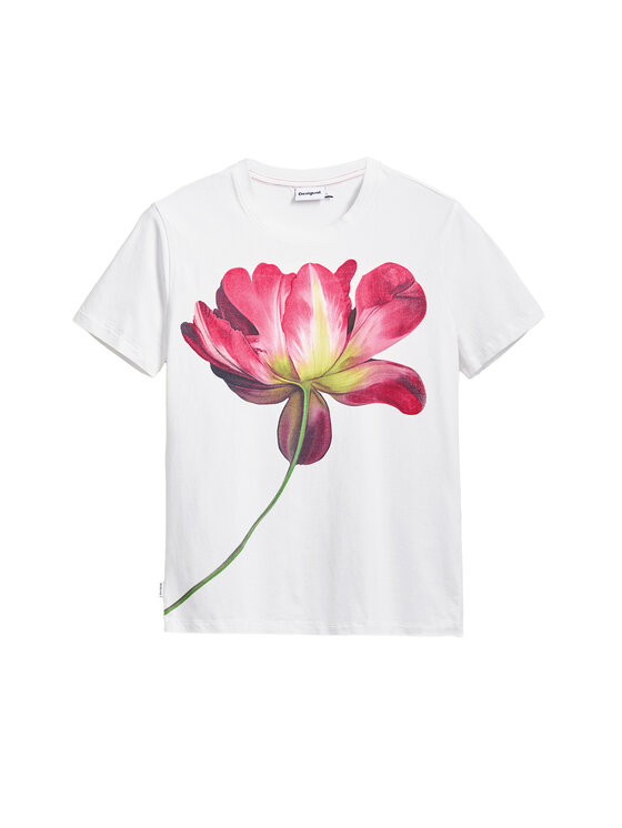 Desigual Desigual T-Shirt Plata 25SWTK24 Εκρού Regular Fit
