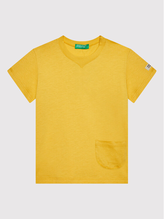 United Colors Of Benetton Tricou 3I1XG100M Galben Regular Fit