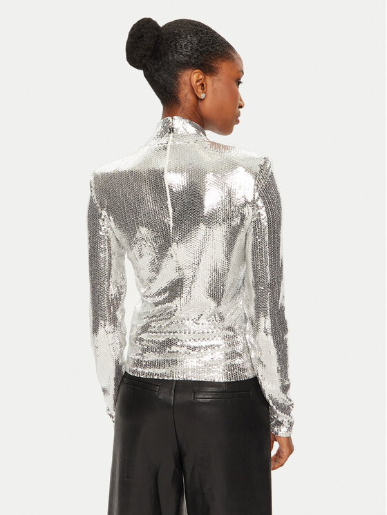 ROTATE ROTATE Bluse 1132062293 Silberfarben Regular Fit