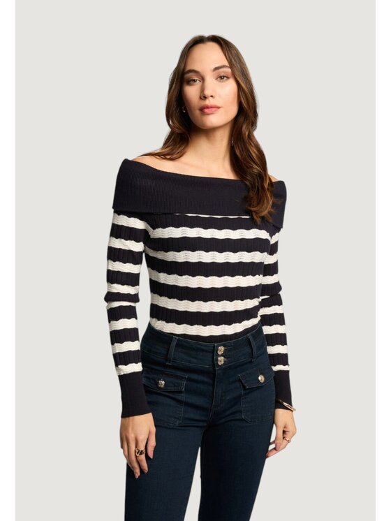 Morgan De Toi Morgan De Toi Maglione 251-MSHEEL Blu Shirt Fit