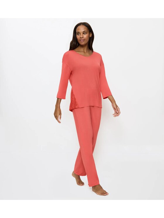 Triumph Triumph Piżama Timeless Sensuality PK 3/4 Sleeves Różowy Regular Fit