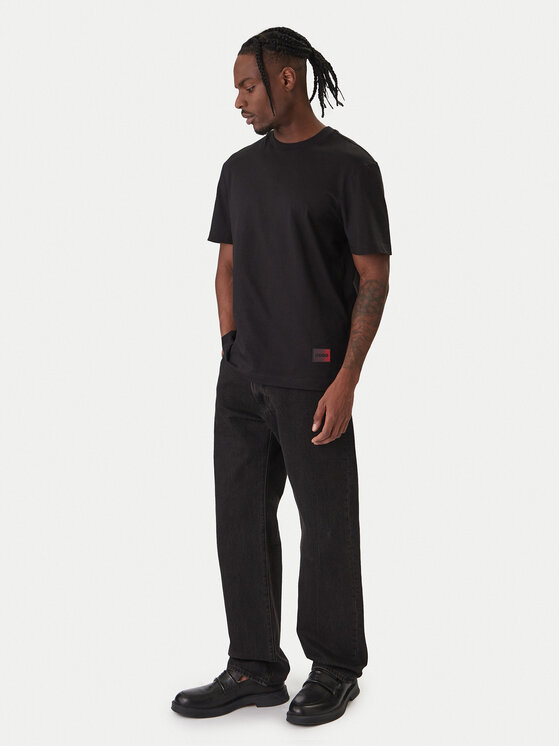 HUGO HUGO T-Shirt Danoto 50553144 Czarny Regular Fit